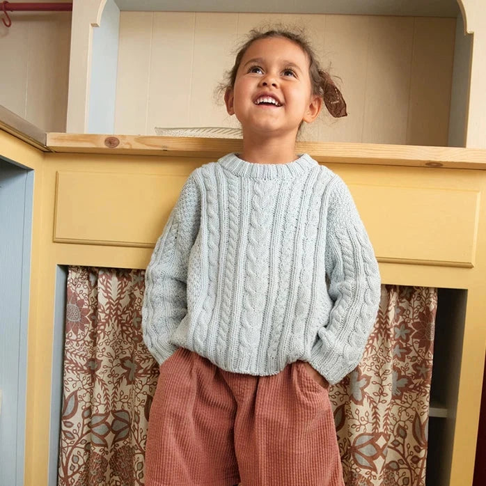 Garnkit: Caspian Sweater Junior fra Sandnes (opskrift + garn)