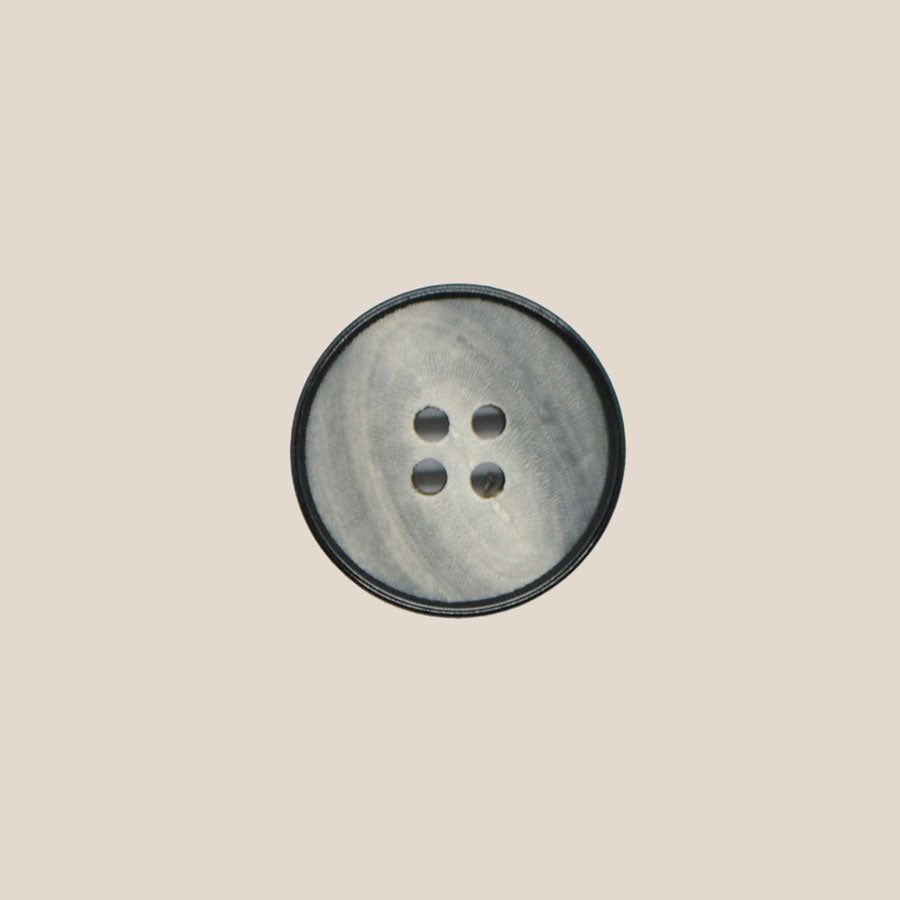 Horn knap med kant, 15,18,23 mm