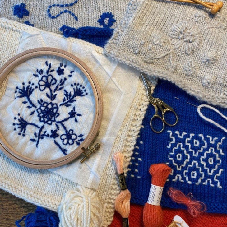 Broderi på strik workshop med Jane Ingerslev d. 5/11 17.00-20.00