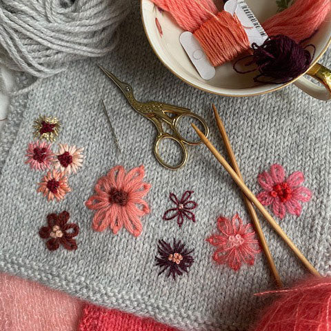 Broderi på strik workshop med Jane Ingerslev d. 5/11 17.00-20.00