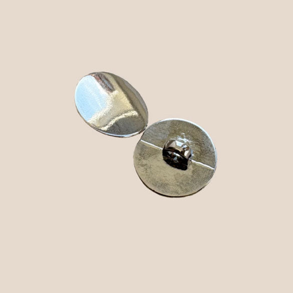 Metal look knap med øje, Guld/sølv