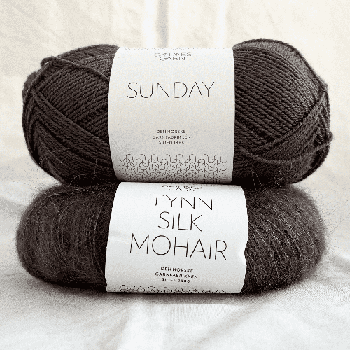 Marie Clutch, 17 cm - Sandnes Sunday + Thin Silk Mohair