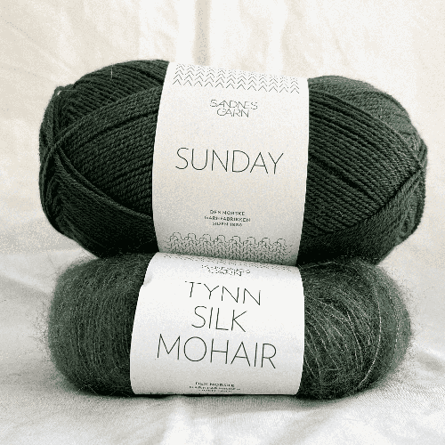Honungskudde, 40x60 cm - Sandnes Sunday + Thin Silk Mohair